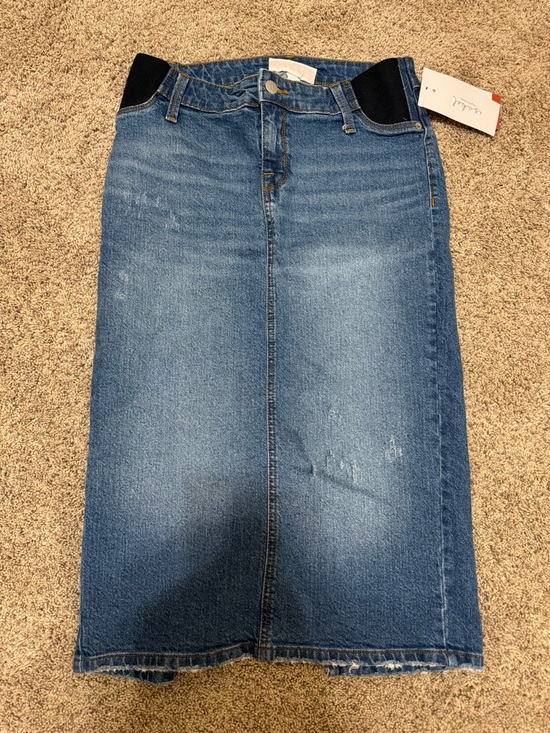 Isabel Maternity by Ingrid & Isabel Dresses & Skirts - Isabel Maternity by Ingrid & Isabel Denim Midi Skirt Size 0 NWT